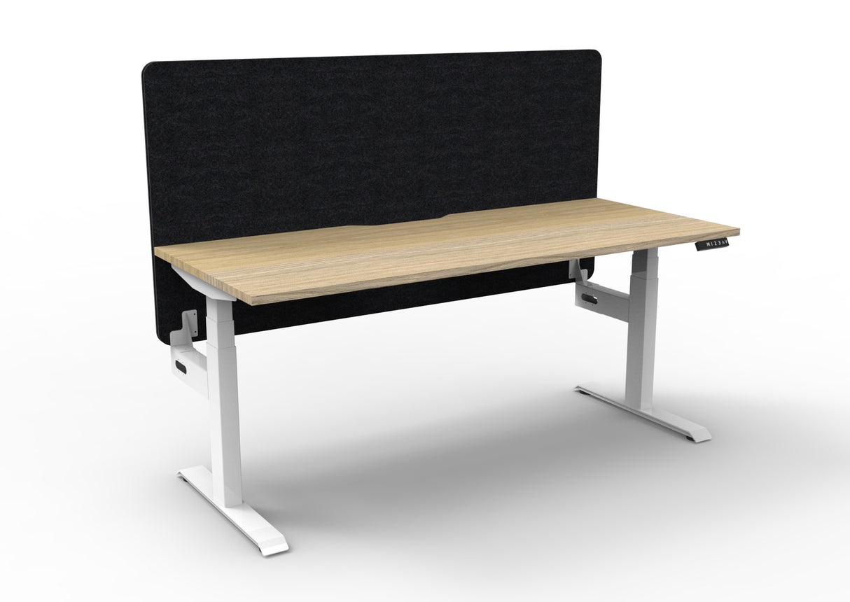RL Boost Plus Motorized Height Adjustable Workstation with Black Eco Panel Screen