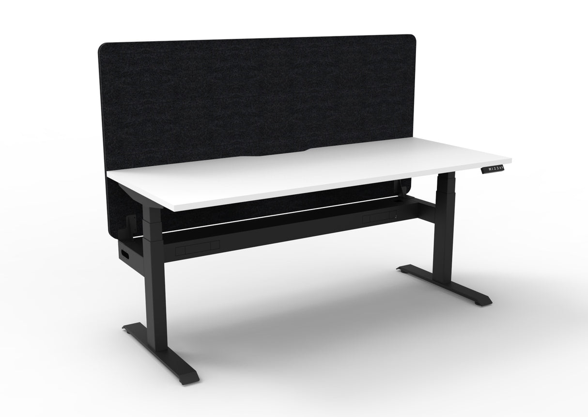 RL Boost Plus Motorized Height Adjustable Workstation with Black Eco Panel Screen