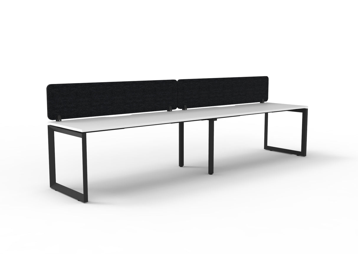 RL Infinity Loop Leg Single Sided Workstation with Black Eco Panel Screen