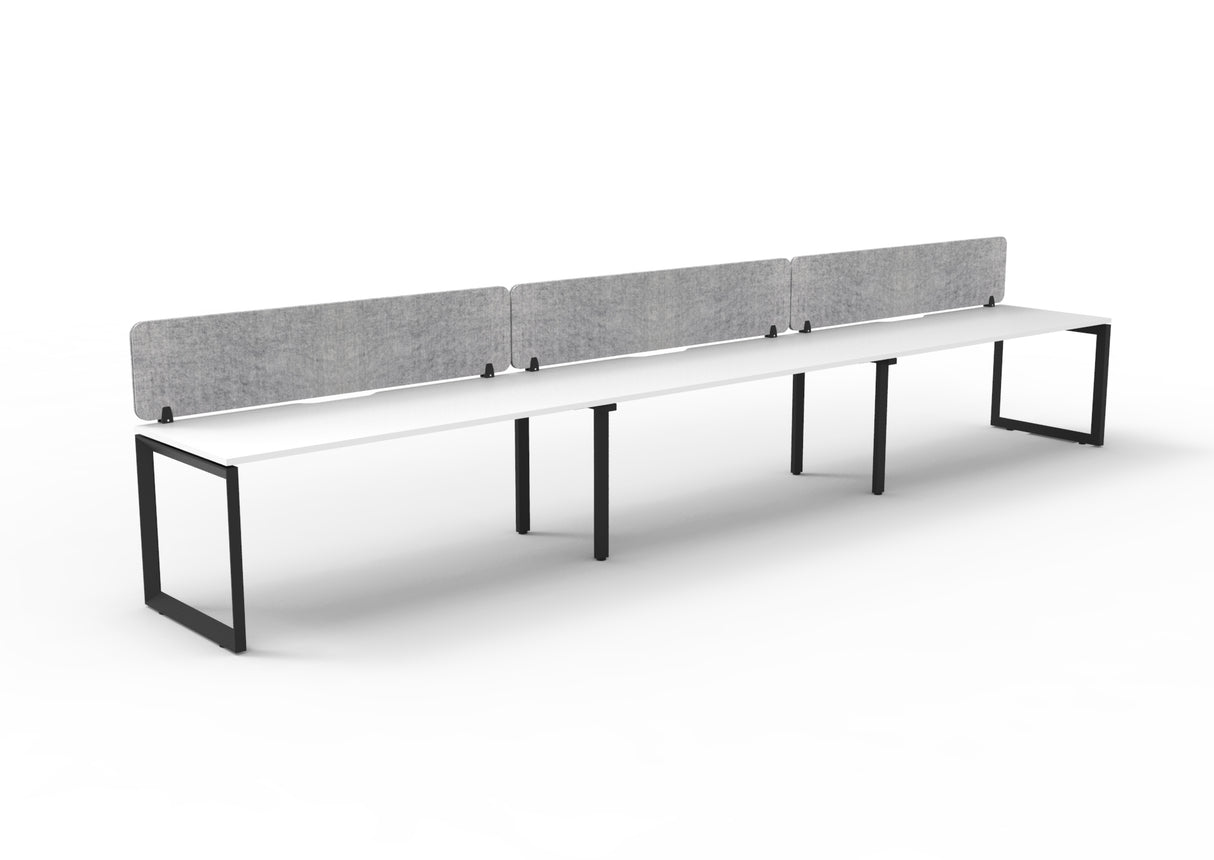 RL Infinity Loop Leg Single Sided Workstation with Grey Eco Panel Screen