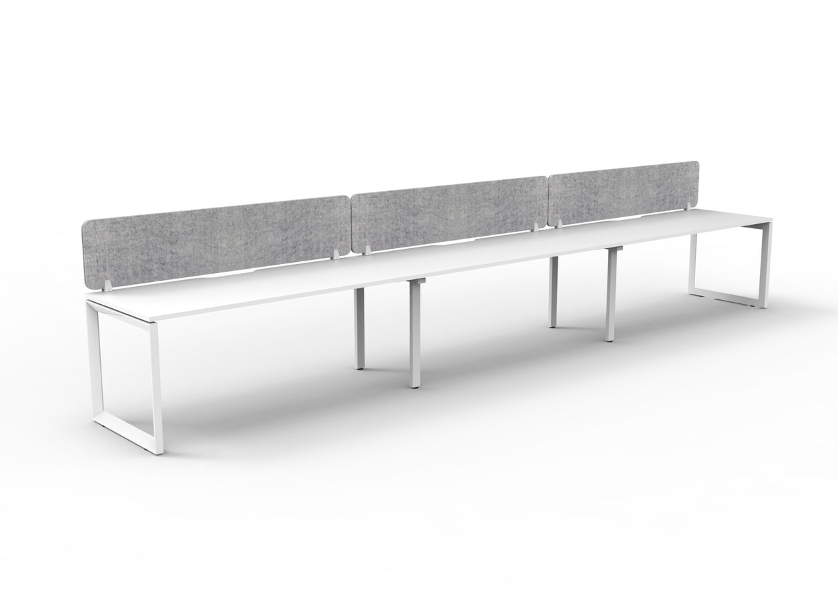RL Infinity Loop Leg Single Sided Workstation with Grey Eco Panel Screen