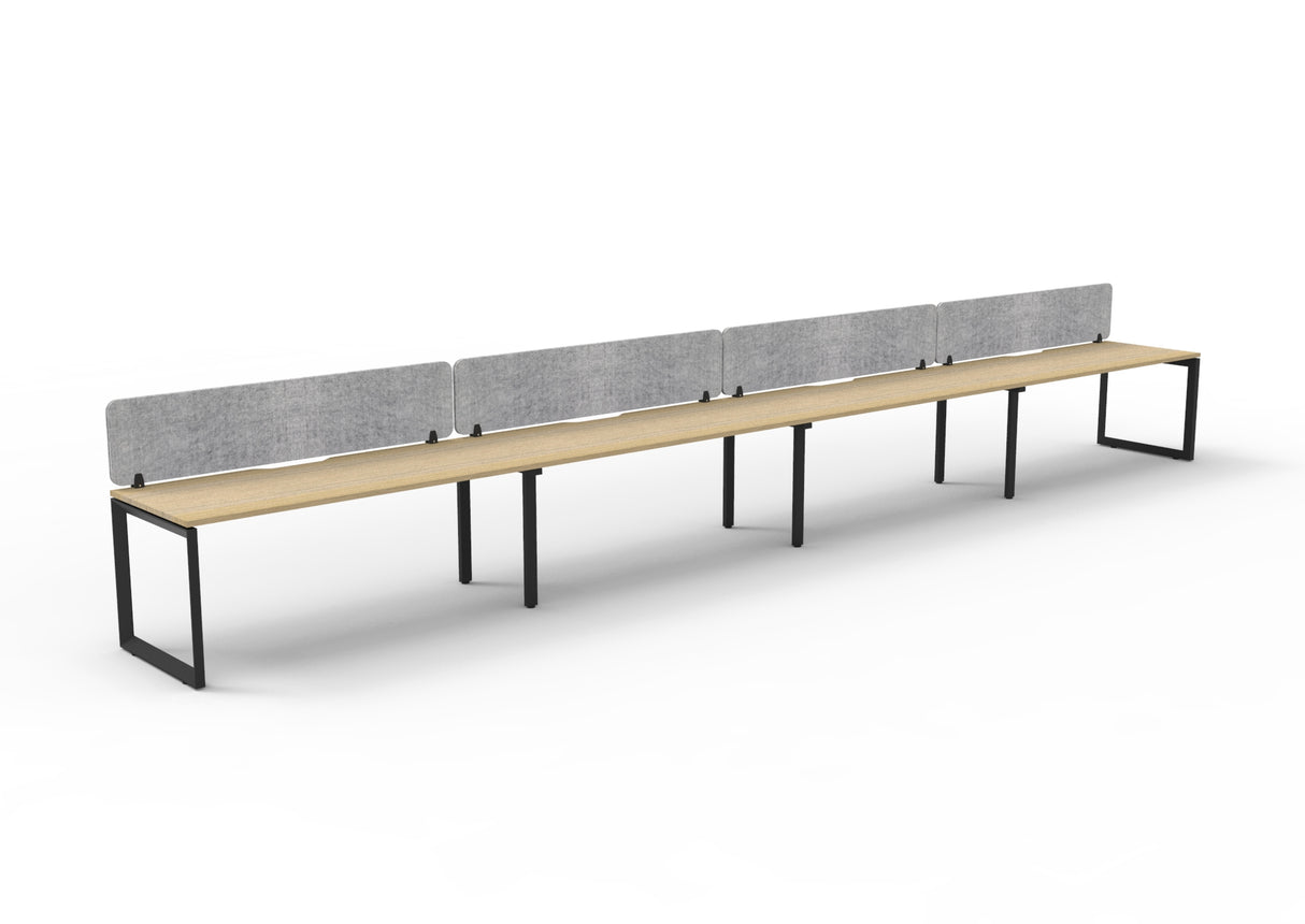 RL Infinity Loop Leg Single Sided Workstation with Grey Eco Panel Screen