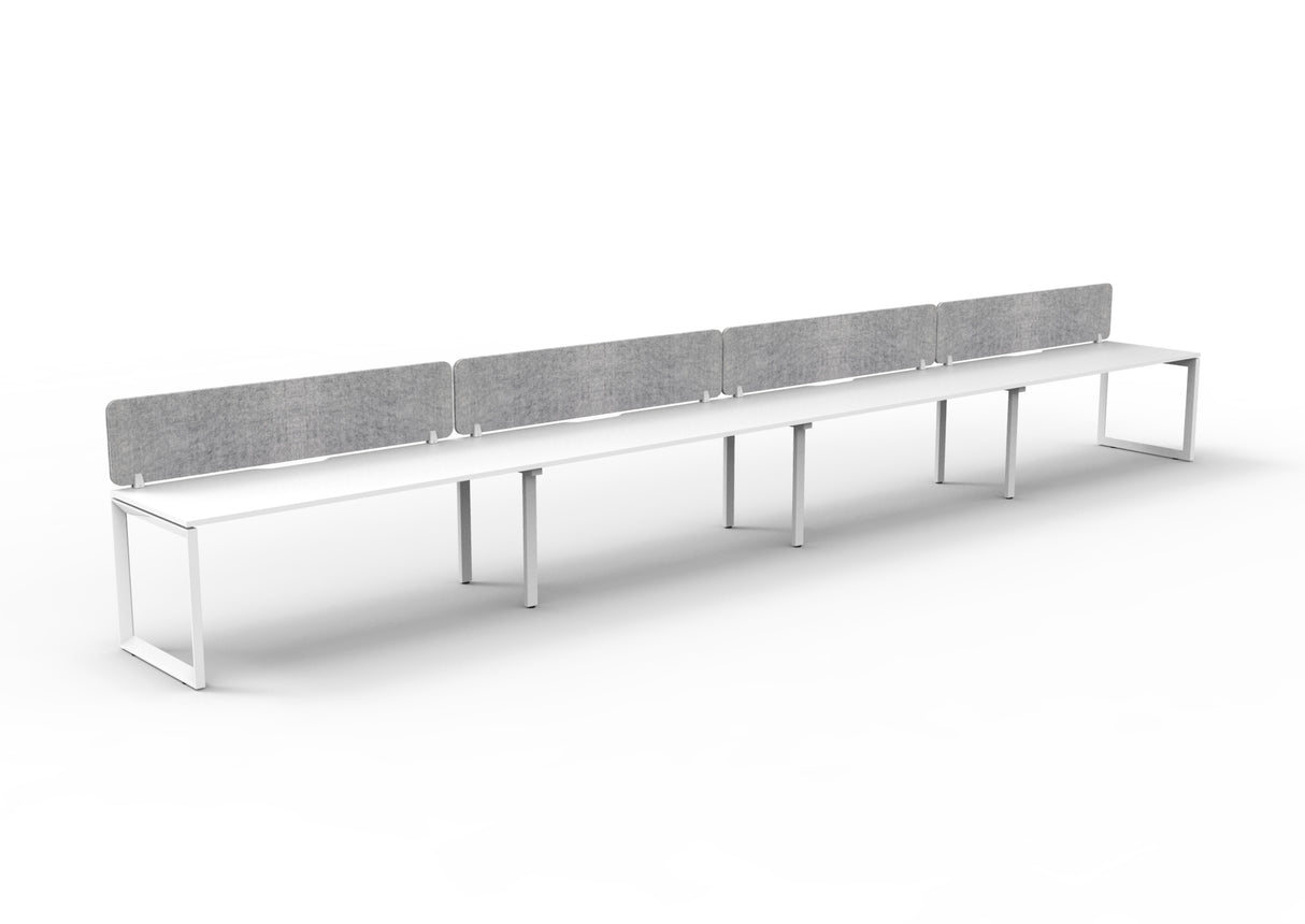 RL Infinity Loop Leg Single Sided Workstation with Grey Eco Panel Screen