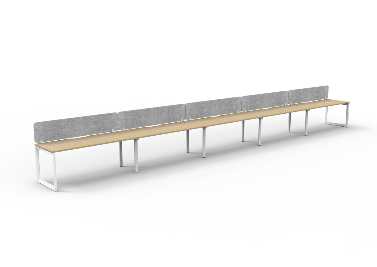 RL Infinity Loop Leg Single Sided Workstation with Grey Eco Panel Screen