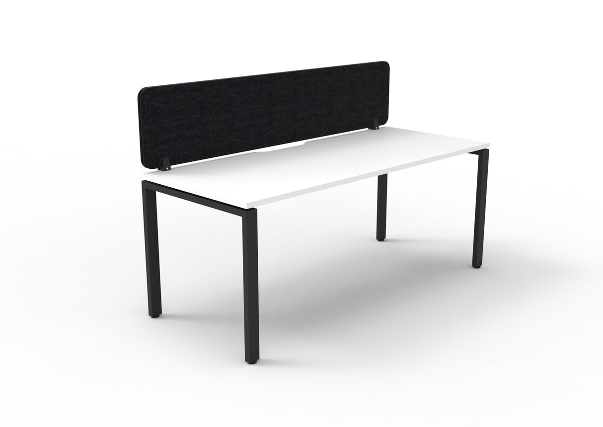 RL Infinity Profile Leg Single Sided Workstation with Black Eco Panel Screen