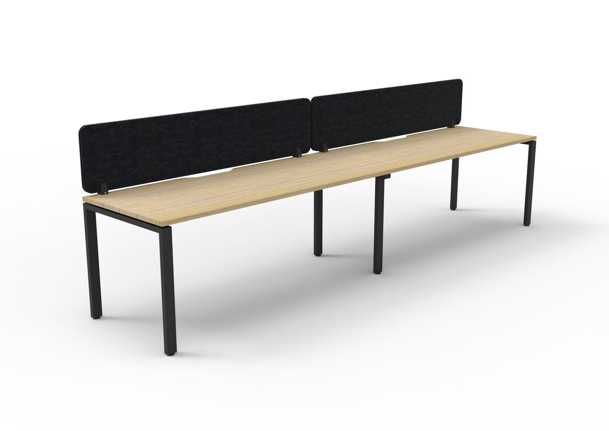 RL Infinity Profile Leg Single Sided Workstation with Black Eco Panel Screen