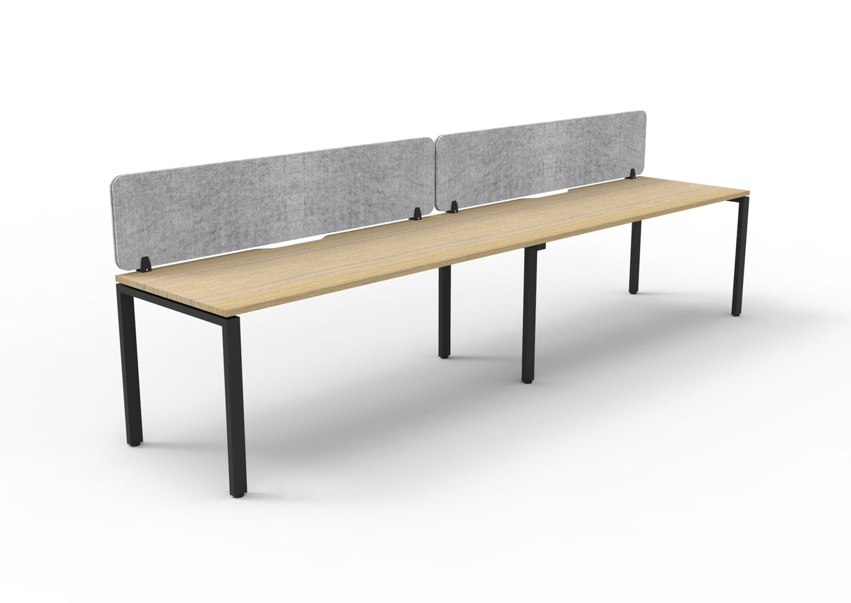 RL Infinity Profile Leg Single Sided Workstation with Grey Eco Panel Screen