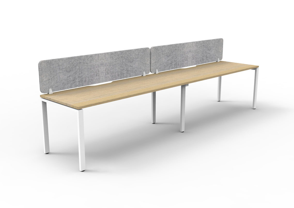 RL Infinity Profile Leg Single Sided Workstation with Grey Eco Panel Screen