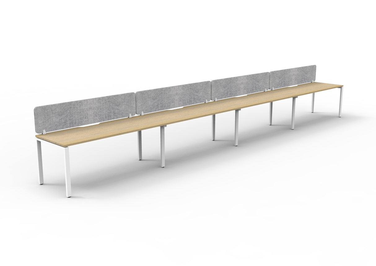 RL Infinity Profile Leg Single Sided Workstation with Grey Eco Panel Screen