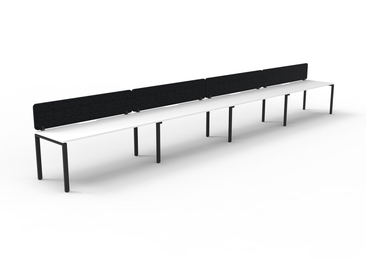 RL Infinity Profile Leg Single Sided Workstation with Black Eco Panel Screen