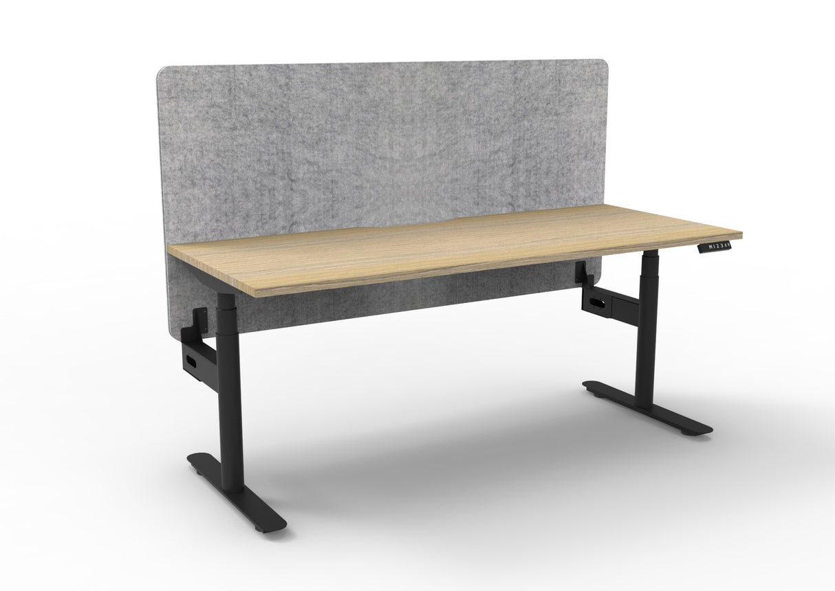 RL Halo Plus Motorized Height Adjustable Desk with Grey Eco Panel Screen