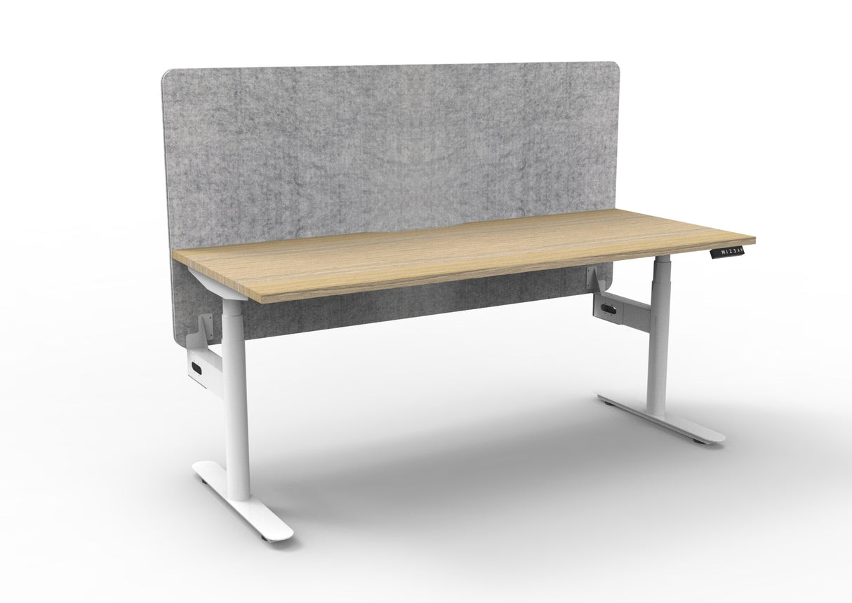 RL Halo Plus Motorized Height Adjustable Desk with Grey Eco Panel Screen