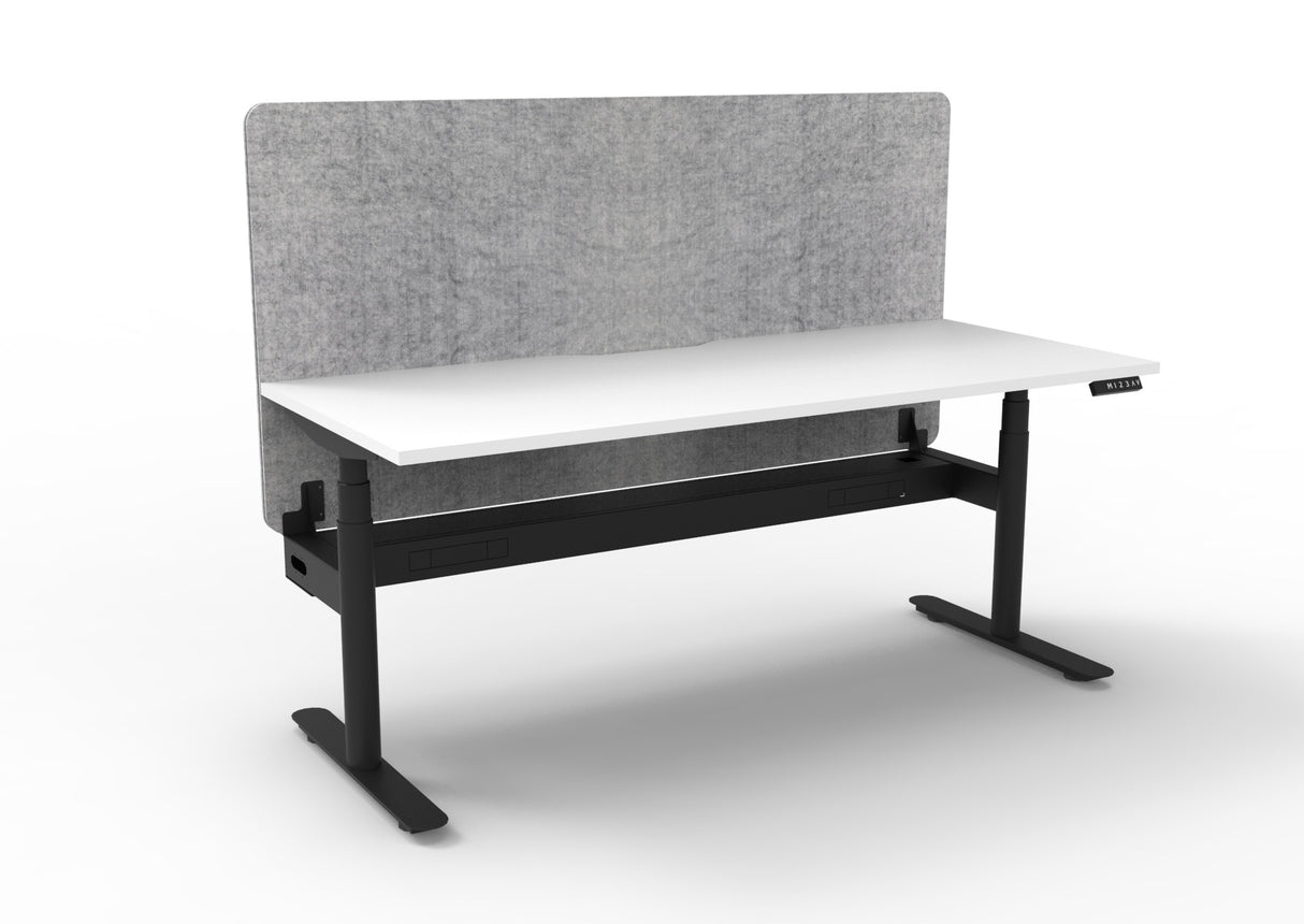 RL Halo Plus Motorized Height Adjustable Desk with Grey Eco Panel Screen