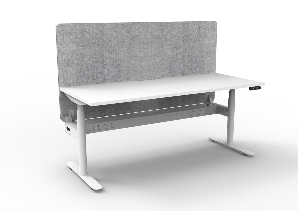 RL Halo Plus Motorized Height Adjustable Desk with Grey Eco Panel Screen