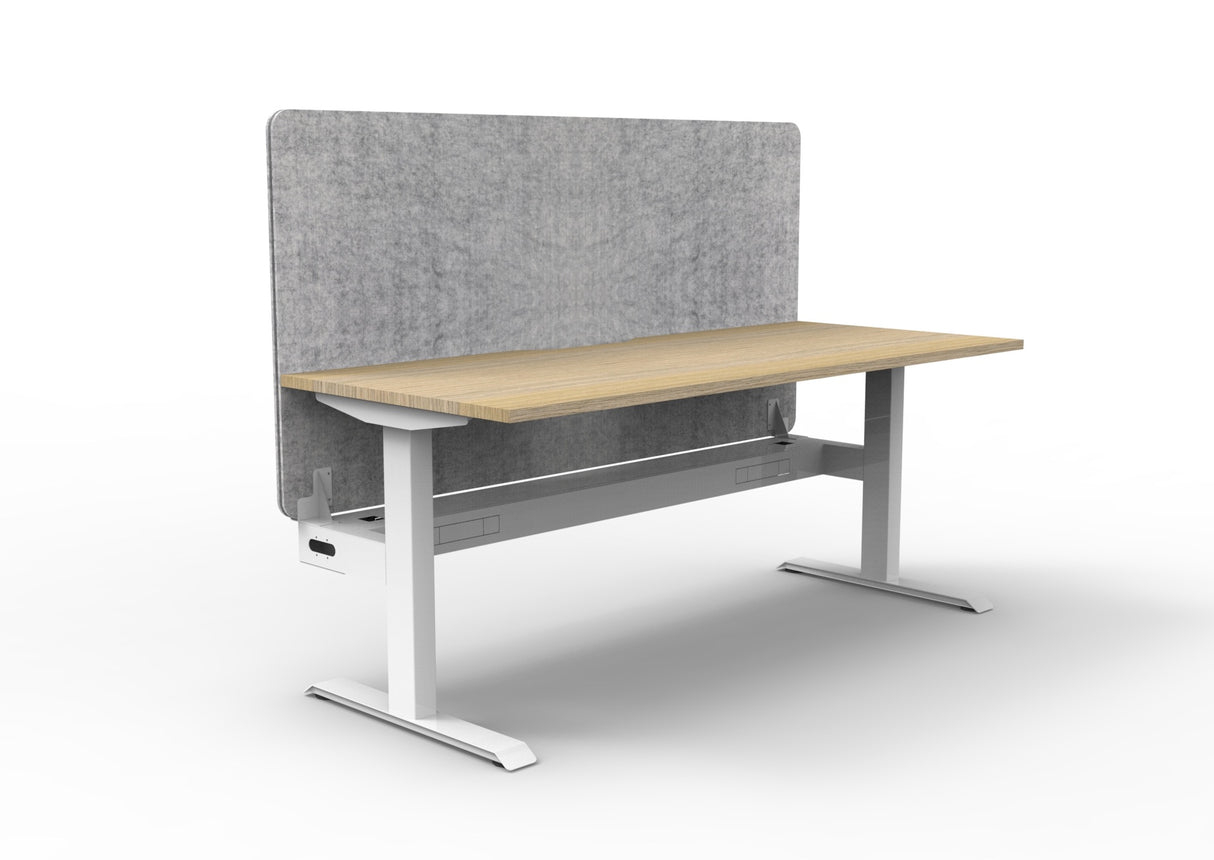 RL Boost Static Single Sided Workstation with Grey Eco Panel Screen