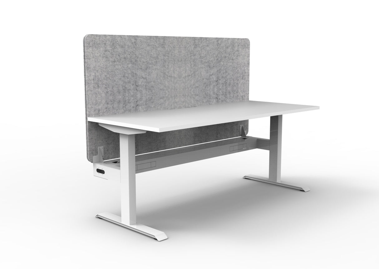 RL Boost Static Single Sided Workstation with Grey Eco Panel Screen
