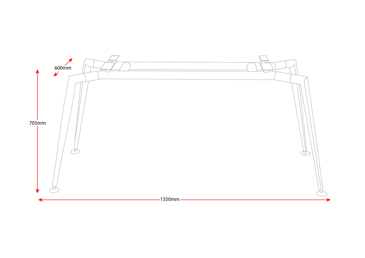 RL Span Metal Table Frame