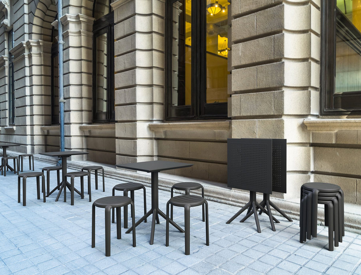 FL Tom Hospitality Outdoor Stackable Dining Stool