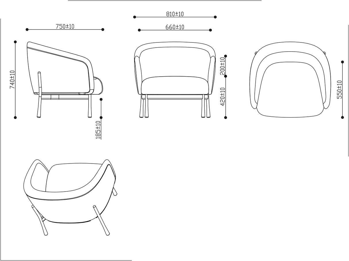 RL Cosmos Fabric Upholstered 1 Seater Breakout Sofa