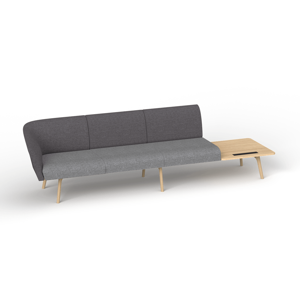 OL Willow Fabric Upholstered Reception Area Sofa with Side Table