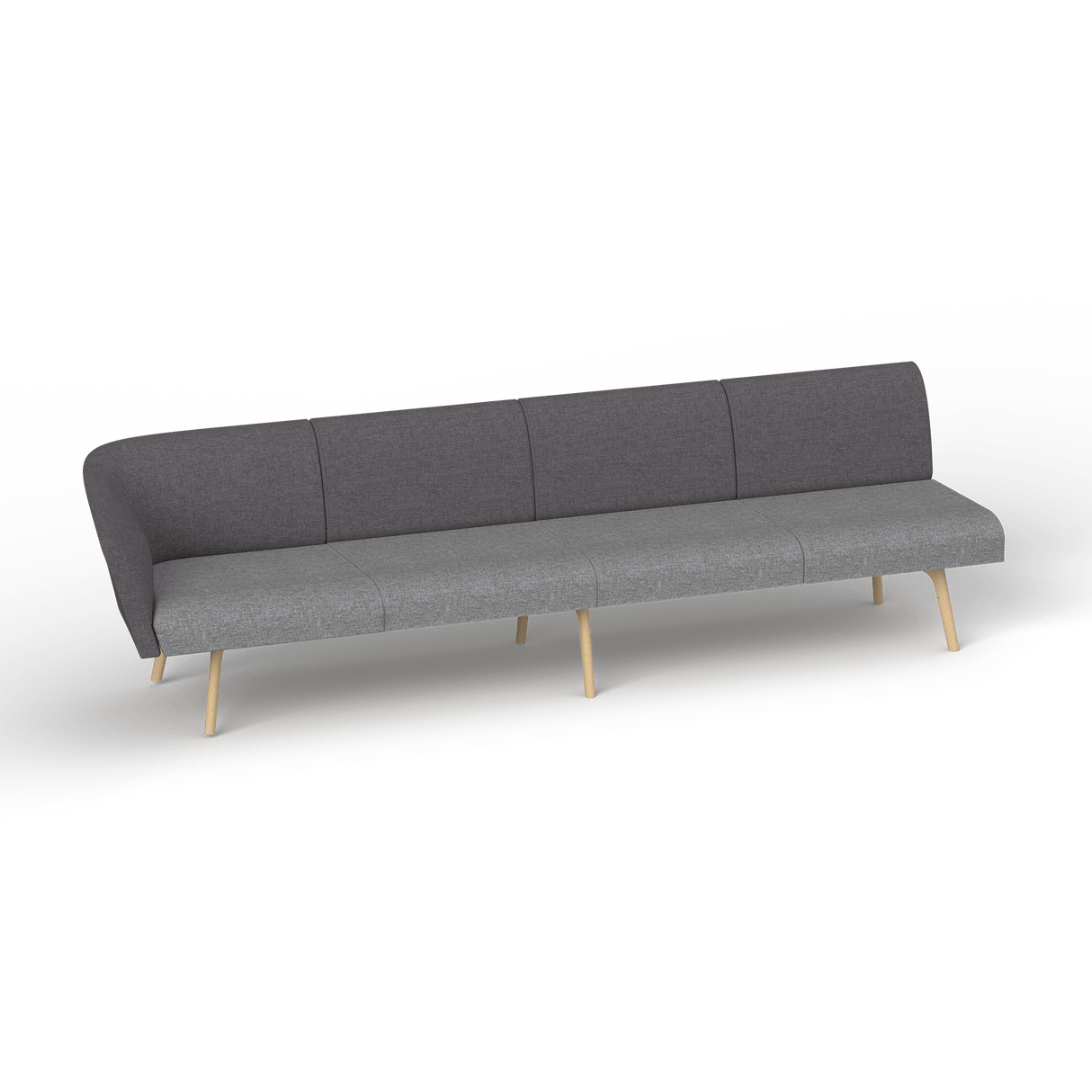 OL Willow Fabric Upholstered 4 Seater 1 Arm Reception Area Sofa