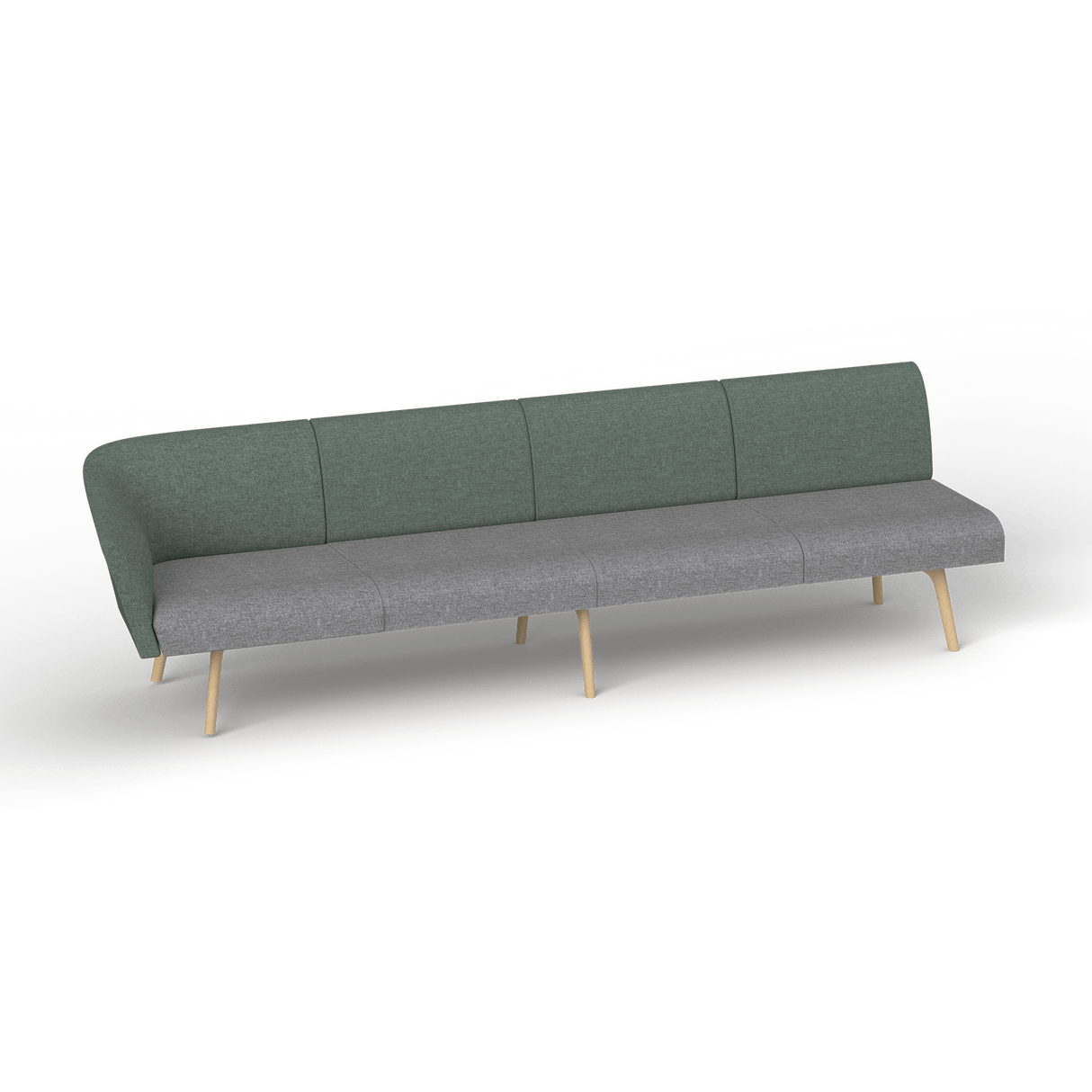 OL Willow Fabric Upholstered 4 Seater 1 Arm Reception Area Sofa