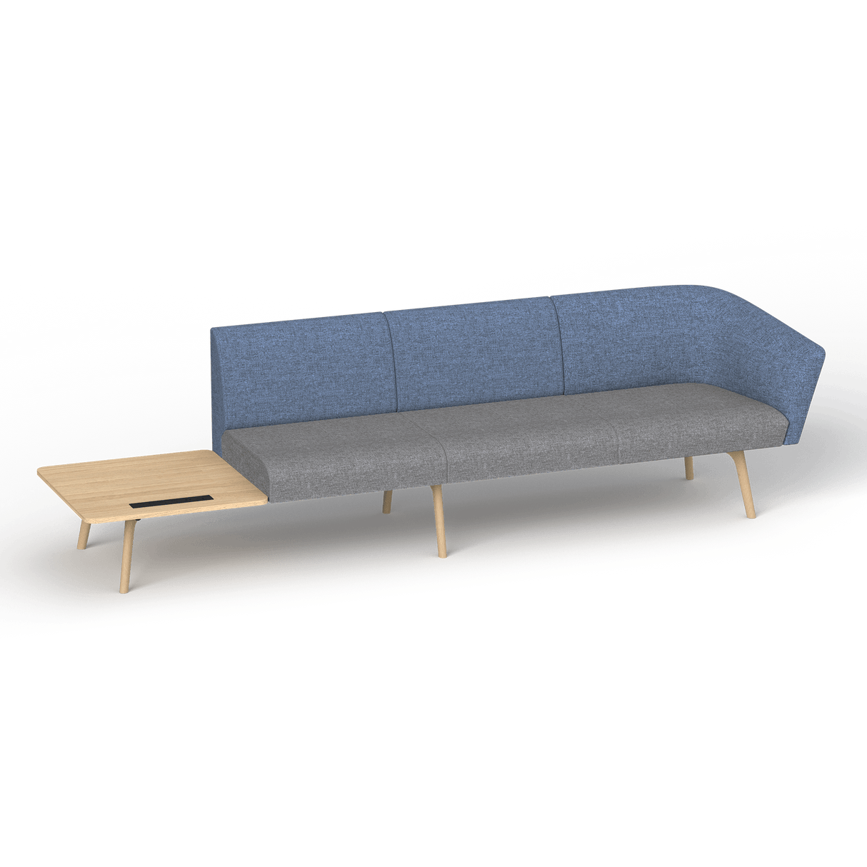 OL Willow Fabric Upholstered Reception Area Sofa with Side Table