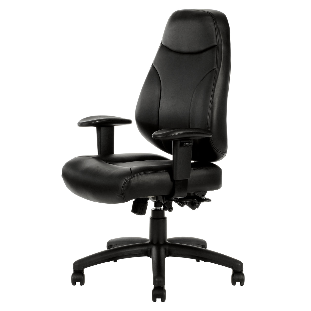 YS Preston Black PU Executive Chair
