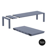 FL Vegas 8 Seater Hospitality Outdoor Extendable Dining Table with Air Chair