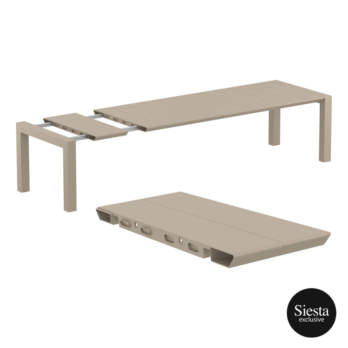 FL Vegas 8 Seater Hospitality Outdoor Extendable Dining Table with Air Chair