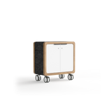 OL Rover 2 Door Mobile Credenza with Acoustic Pinnable Board