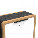OL Rover 2 Door Mobile Credenza with Acoustic Pinnable Board