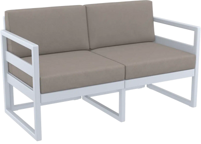 FL Mykonos Hospitality Outdoor 2 Seater Lounge with Cushion