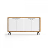 OL Rover 4 Door Mobile Credenza with Acoustic Pinnable Board
