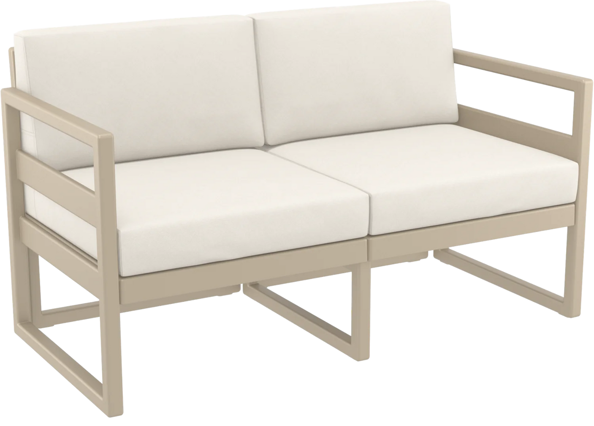 FL Mykonos Hospitality Outdoor 2 Seater Lounge with Cushion