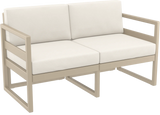 FL Mykonos Hospitality Outdoor 2 Seater Lounge with Cushion