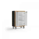 OL Rover 3 Tier Mobile Cupboard with Acoustic Pinnable Board