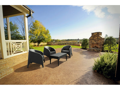 FL 4 Piece Resin Rattan Pool Side Setting with Aruba Arm Chair