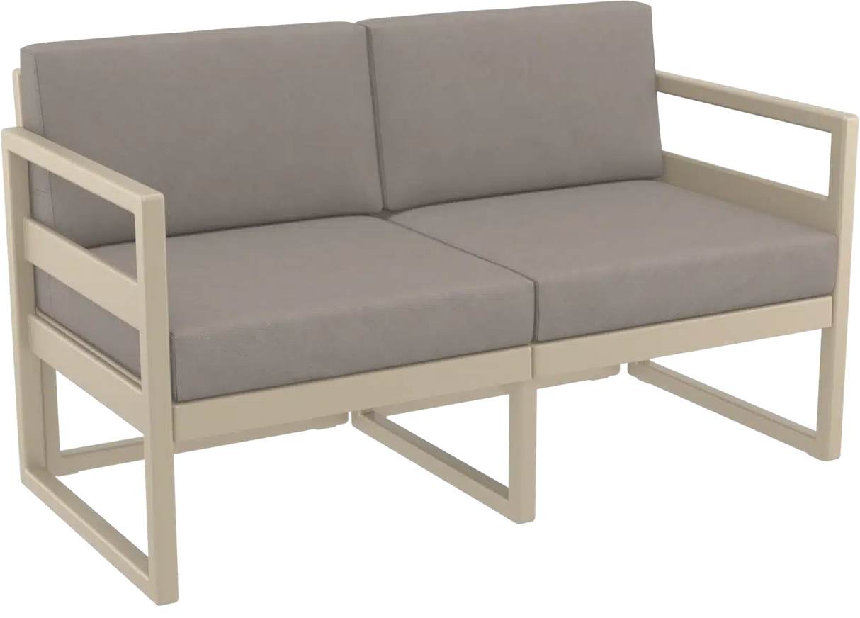 FL Mykonos Hospitality Outdoor 2 Seater Lounge with Cushion