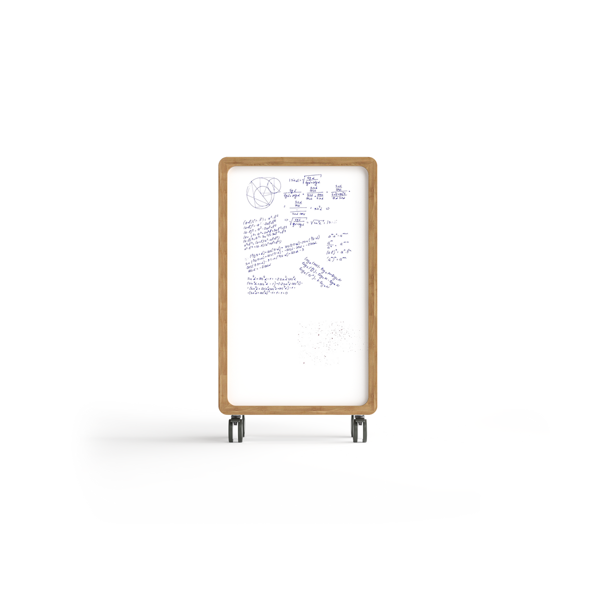OL Rover Portable Glass Whiteboard with Storage Compartments