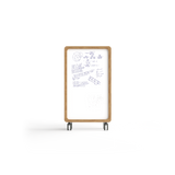 OL Rover Portable Glass Whiteboard with Storage Compartments