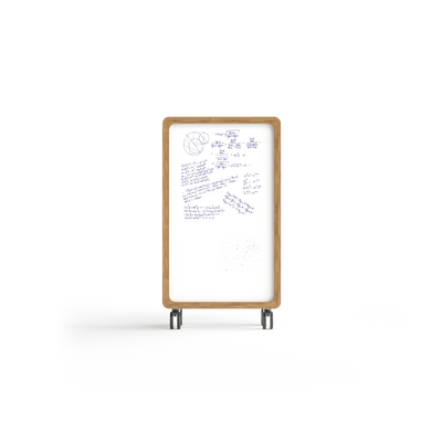 OL Rover Portable Glass Whiteboard with Storage Compartments