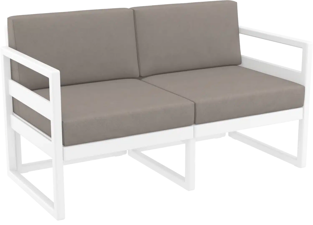 FL Mykonos Hospitality Outdoor 2 Seater Lounge with Cushion