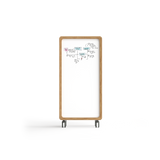 OL Rover Portable Glass Whiteboard with Storage Compartments