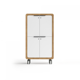 OL Rover 4 Door Mobile Locker with Acoustic Pinnable Board