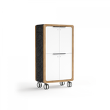 OL Rover 4 Door Mobile Locker with Acoustic Pinnable Board