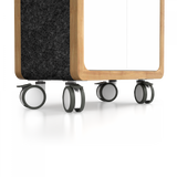 OL Rover 2 Door Mobile Half Locker-Half Bookcase with Pinnable Board