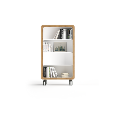 OL Rover 4 Tier Bookshelf with Acoustic Pinnable Board