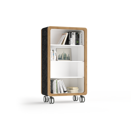 OL Rover 4 Tier Bookshelf with Acoustic Pinnable Board