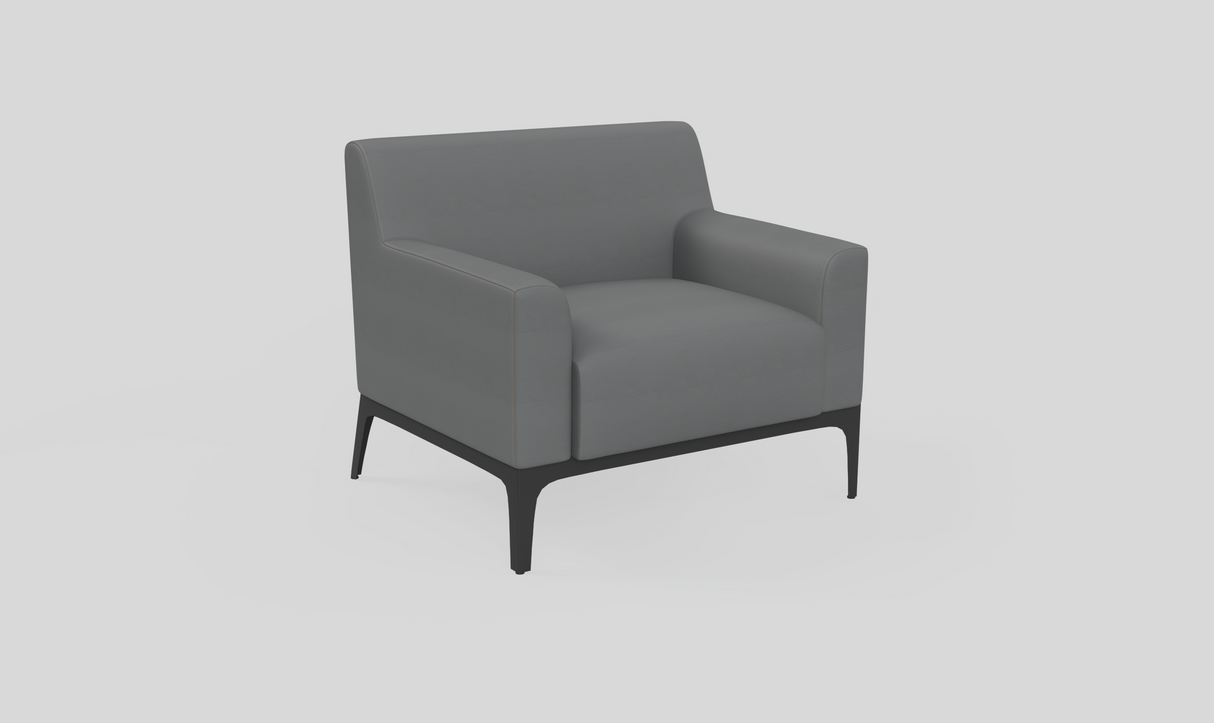 OL Cedar PU Leather Upholstered Single Seater Breakout Lounge
